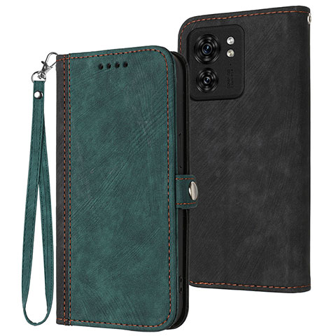 Funda de Cuero Cartera con Soporte Carcasa YX1 para Motorola Moto Edge 40 5G Verde