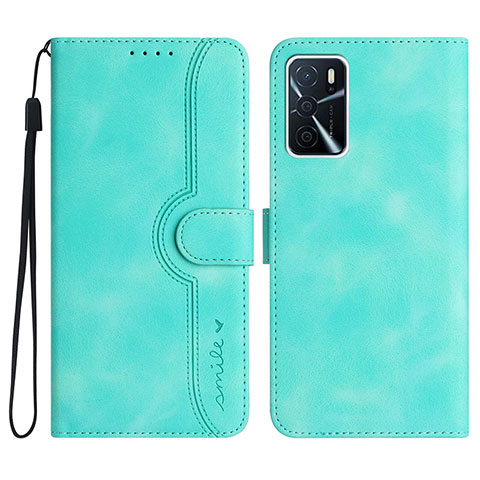 Funda de Cuero Cartera con Soporte Carcasa YX1 para Oppo A54s Verde