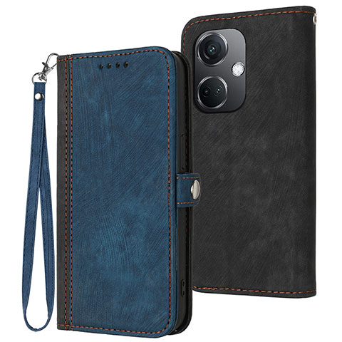 Funda de Cuero Cartera con Soporte Carcasa YX1 para Oppo K11 5G Azul