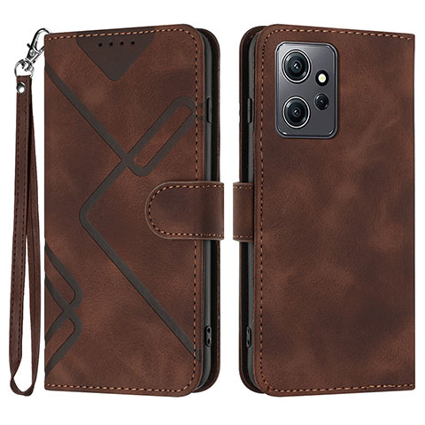 Funda de Cuero Cartera con Soporte Carcasa YX1 para Xiaomi Redmi Note 12 4G Marron