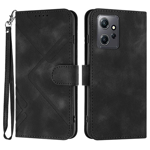 Funda de Cuero Cartera con Soporte Carcasa YX1 para Xiaomi Redmi Note 12 4G Negro