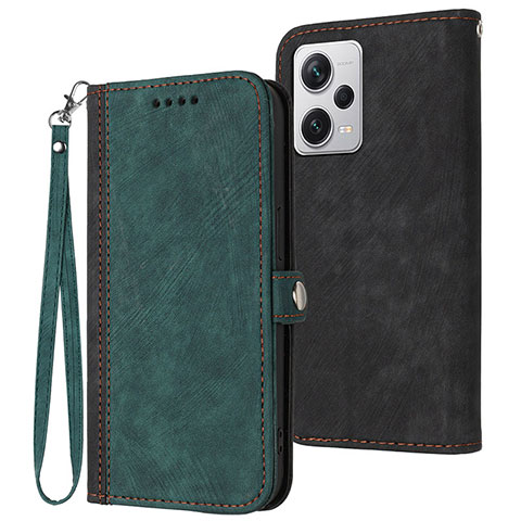 Funda de Cuero Cartera con Soporte Carcasa YX1 para Xiaomi Redmi Note 12 Pro 5G Verde