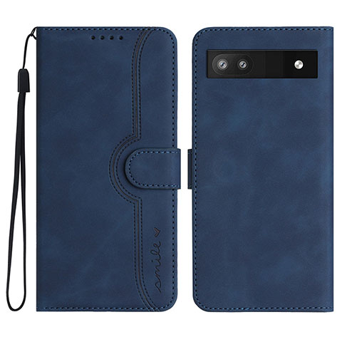 Funda de Cuero Cartera con Soporte Carcasa YX2 para Google Pixel 6a 5G Azul