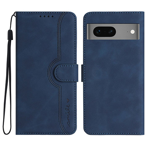 Funda de Cuero Cartera con Soporte Carcasa YX2 para Google Pixel 7 5G Azul