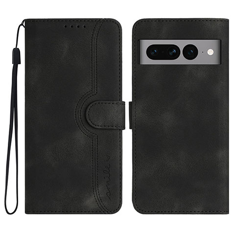 Funda de Cuero Cartera con Soporte Carcasa YX2 para Google Pixel 7 Pro 5G Negro