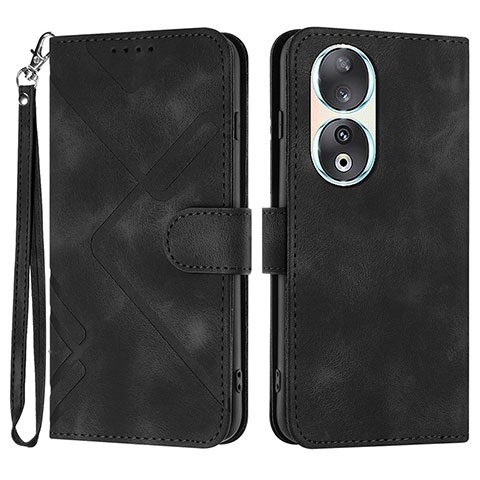 Funda de Cuero Cartera con Soporte Carcasa YX2 para Huawei Honor 90 5G Negro