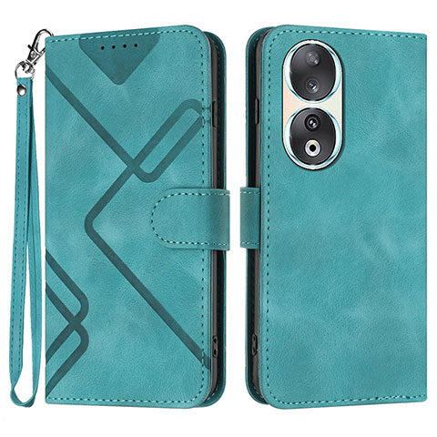 Funda de Cuero Cartera con Soporte Carcasa YX2 para Huawei Honor 90 5G Verde