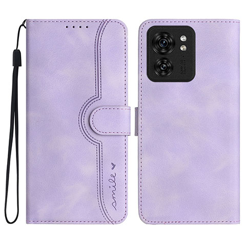 Funda de Cuero Cartera con Soporte Carcasa YX2 para Motorola Moto Edge (2023) 5G Morado