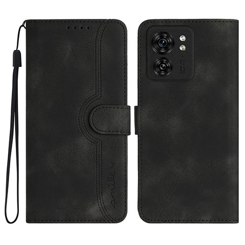 Funda de Cuero Cartera con Soporte Carcasa YX2 para Motorola Moto Edge 40 5G Negro