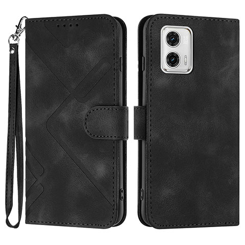 Funda de Cuero Cartera con Soporte Carcasa YX2 para Motorola Moto G 5G (2023) Negro