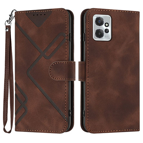 Funda de Cuero Cartera con Soporte Carcasa YX2 para Motorola Moto G Power 5G (2023) Marron