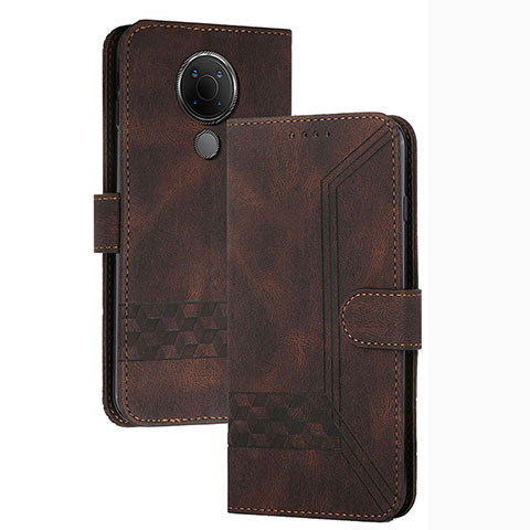 Funda de Cuero Cartera con Soporte Carcasa YX2 para Nokia 3.4 Marron