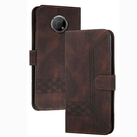 Funda de Cuero Cartera con Soporte Carcasa YX2 para Nokia G300 5G Marron