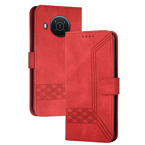 Funda de Cuero Cartera con Soporte Carcasa YX2 para Nokia X10 Rojo