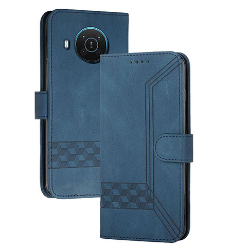 Funda de Cuero Cartera con Soporte Carcasa YX2 para Nokia X20 Azul