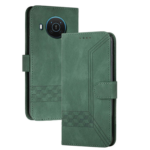 Funda de Cuero Cartera con Soporte Carcasa YX2 para Nokia X20 Verde