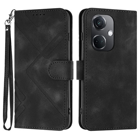 Funda de Cuero Cartera con Soporte Carcasa YX2 para Oppo K11 5G Negro