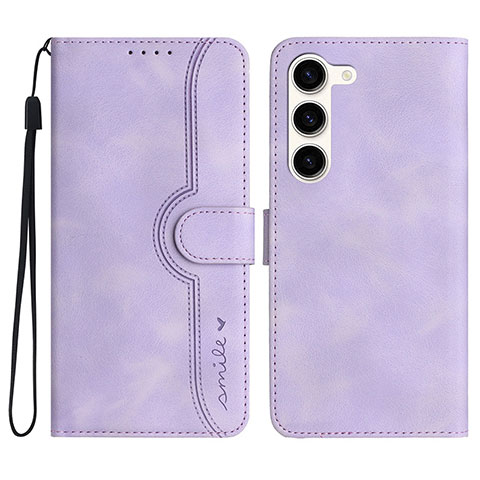 Funda de Cuero Cartera con Soporte Carcasa YX2 para Samsung Galaxy S22 5G Morado