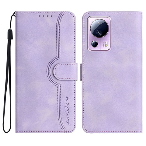 Funda de Cuero Cartera con Soporte Carcasa YX2 para Xiaomi Civi 2 5G Morado