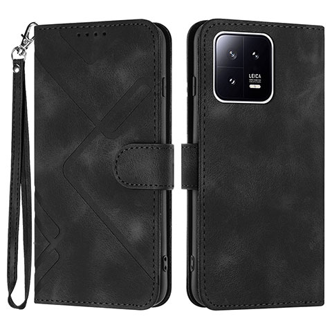 Funda de Cuero Cartera con Soporte Carcasa YX2 para Xiaomi Mi 13 5G Negro