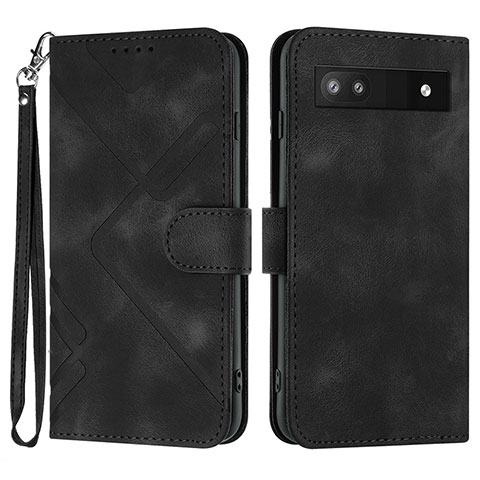 Funda de Cuero Cartera con Soporte Carcasa YX3 para Google Pixel 6a 5G Negro