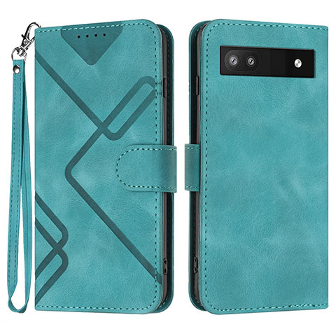 Funda de Cuero Cartera con Soporte Carcasa YX3 para Google Pixel 6a 5G Verde