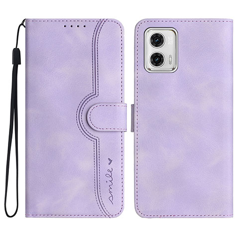 Funda de Cuero Cartera con Soporte Carcasa YX3 para Motorola Moto G 5G (2023) Morado