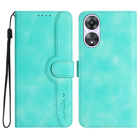 Funda de Cuero Cartera con Soporte Carcasa YX3 para Oppo A38 Verde