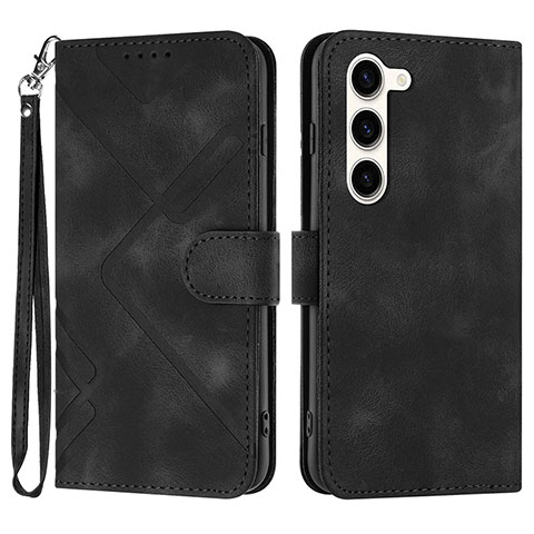 Funda de Cuero Cartera con Soporte Carcasa YX3 para Samsung Galaxy S22 Plus 5G Negro