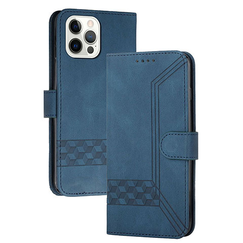 Funda de Cuero Cartera con Soporte Carcasa YX4 para Apple iPhone 13 Pro Max Azul