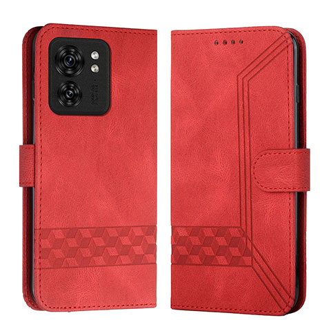 Funda de Cuero Cartera con Soporte Carcasa YX4 para Motorola Moto Edge (2023) 5G Rojo