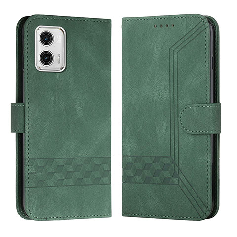 Funda de Cuero Cartera con Soporte Carcasa YX4 para Motorola Moto G53j 5G Verde