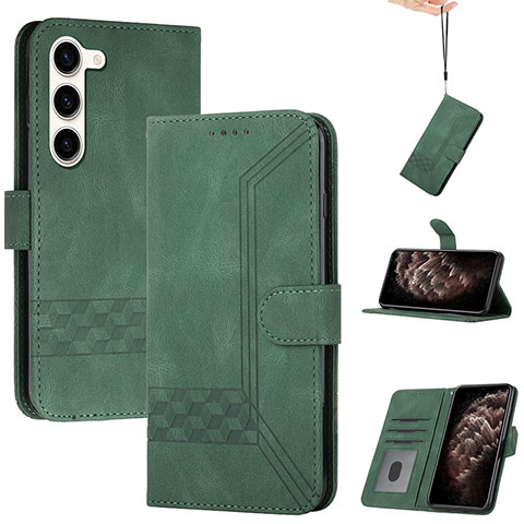 Funda de Cuero Cartera con Soporte Carcasa YX4 para Samsung Galaxy S22 Plus 5G Verde