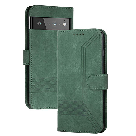 Funda de Cuero Cartera con Soporte Carcasa YX5 para Google Pixel 6 5G Verde