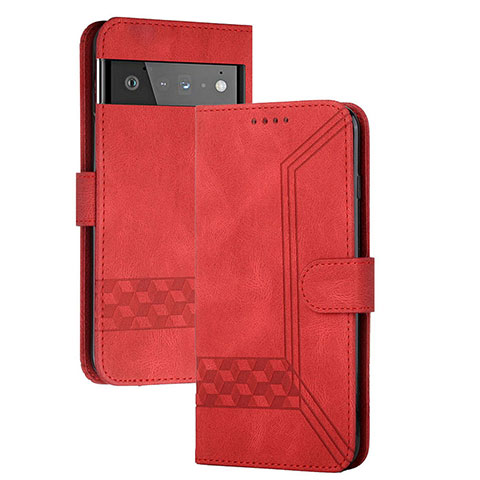 Funda de Cuero Cartera con Soporte Carcasa YX5 para Google Pixel 6 Pro 5G Rojo