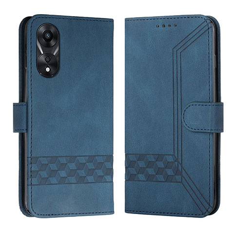 Funda de Cuero Cartera con Soporte Carcasa YX5 para Oppo A38 Azul