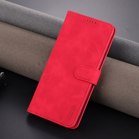 Funda de Cuero Cartera con Soporte Carcasa YZ1 para Huawei Honor 80 5G Rojo