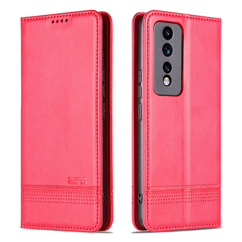 Funda de Cuero Cartera con Soporte Carcasa YZ1 para Huawei Honor 80 GT 5G Rosa Roja