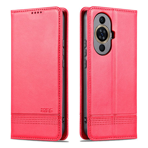 Funda de Cuero Cartera con Soporte Carcasa YZ1 para Huawei Nova 11 Pro Rosa Roja