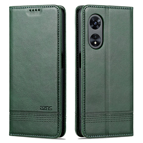 Funda de Cuero Cartera con Soporte Carcasa YZ1 para Oppo A58 5G Verde