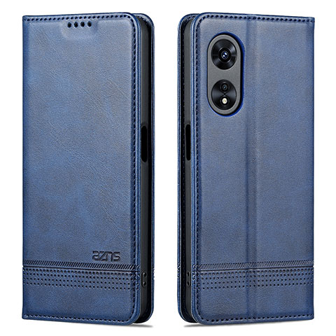 Funda de Cuero Cartera con Soporte Carcasa YZ1 para Oppo A78 5G Azul