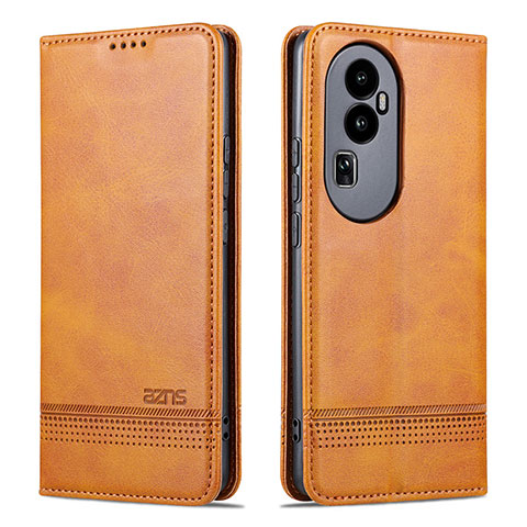 Funda de Cuero Cartera con Soporte Carcasa YZ1 para Oppo Reno10 Pro+ Plus 5G Marron Claro