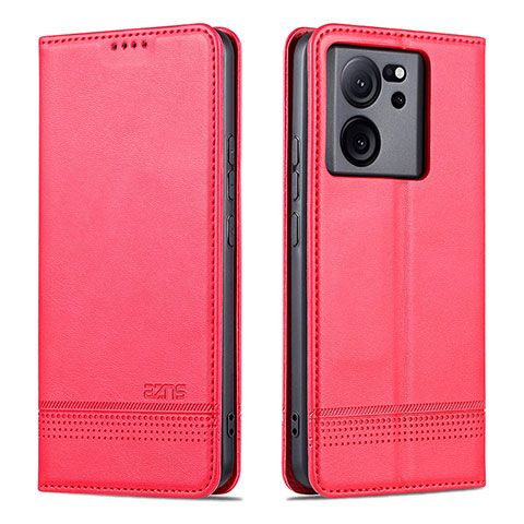 Funda de Cuero Cartera con Soporte Carcasa YZ1 para Xiaomi Mi 13T 5G Rosa Roja