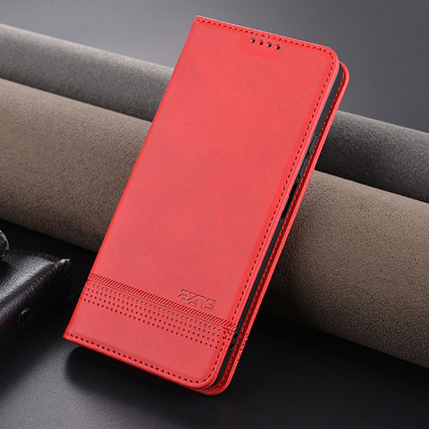 Funda de Cuero Cartera con Soporte Carcasa YZ1 para Xiaomi Redmi Note 13 5G Rosa Roja