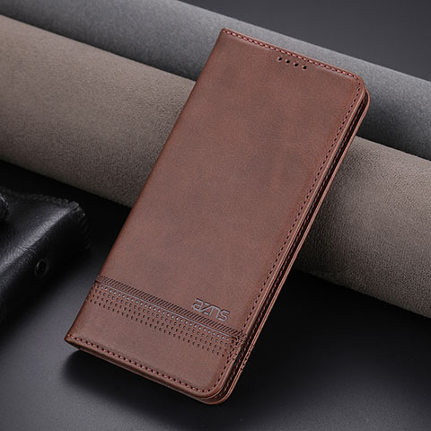 Funda de Cuero Cartera con Soporte Carcasa YZ2 para Huawei P60 Marron