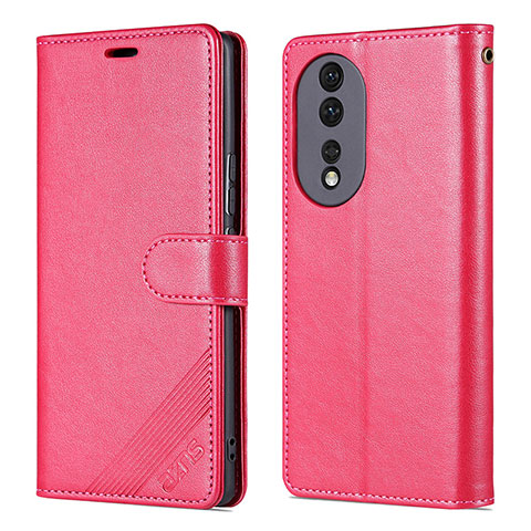 Funda de Cuero Cartera con Soporte Carcasa YZ3 para Huawei Honor 90 5G Rosa Roja