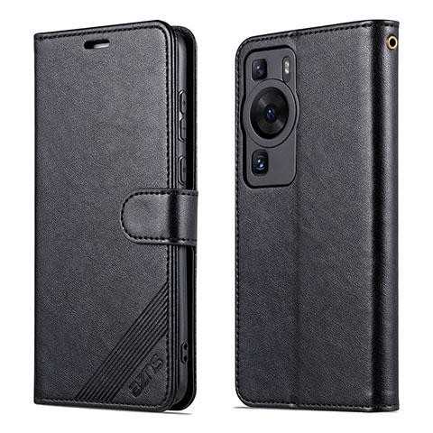 Funda de Cuero Cartera con Soporte Carcasa YZ3 para Huawei P60 Negro