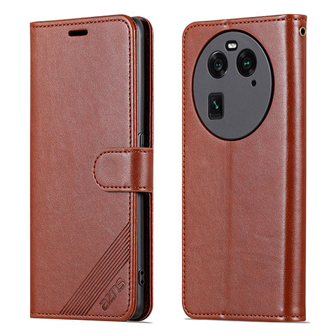 Funda de Cuero Cartera con Soporte Carcasa YZ3 para Oppo Find X6 5G Marron