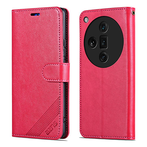 Funda de Cuero Cartera con Soporte Carcasa YZ3 para Oppo Find X7 Ultra 5G Rosa Roja