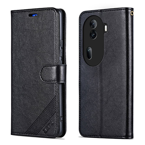 Funda de Cuero Cartera con Soporte Carcasa YZ4 para Oppo Reno11 Pro 5G Negro